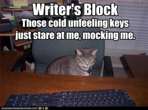 meme of cat staring at keyboard with writer's block